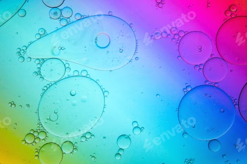 Preview: Colorful abstract background of various oil drops