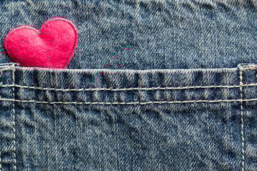 Preview: Denim with Heart: Romantic Patch Pocket Close-Up