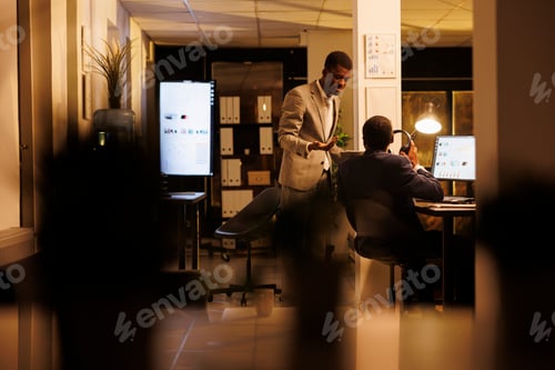 Preview: Marketing department employee discussing company strategy