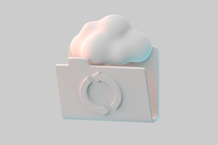 Cloud data sync folder icon