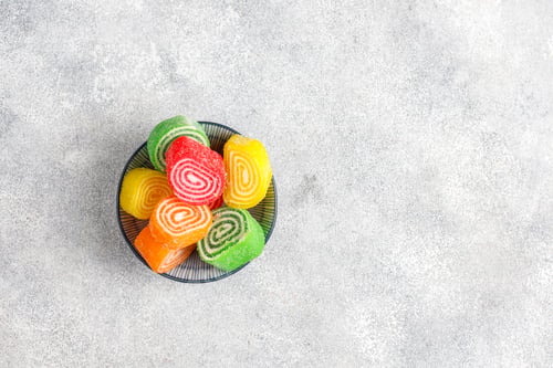 Preview: Assortment of multi-colored marmalades.