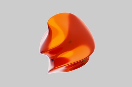 Abstract shape with reflective surface