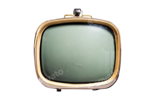 Preview: Retro old television isolated on white background.