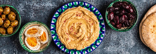 Preview: Hummus - traditional dish of Israeli and Middle Eastern cuisine.
