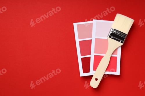 Preview: Concept of colors for design, color palettes, space for text