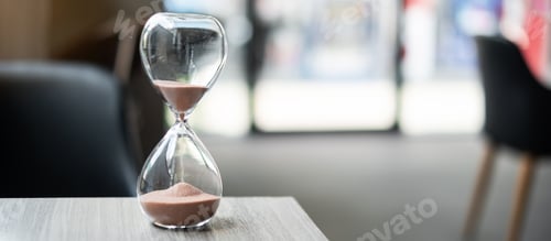 Preview: Hourglass on table office with copy space