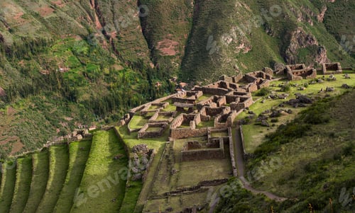 Preview: Aerial view of the Patallacta tourist attraction in Peru
