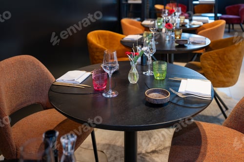 Preview: Modern Restaurant Interior with Warm Ambience