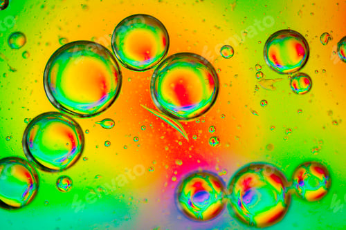 Preview: oil drops on a water surface abstract background