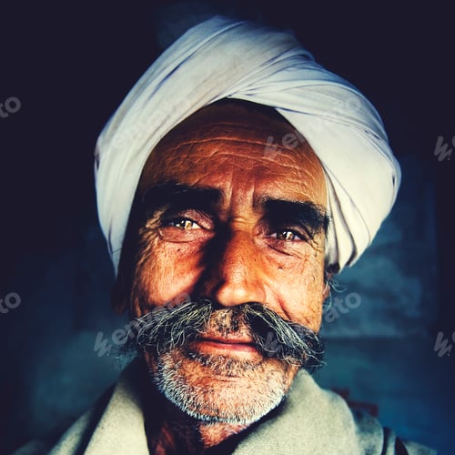 Preview: Indigenous Senior Indian Man Looking at the Camera Concept