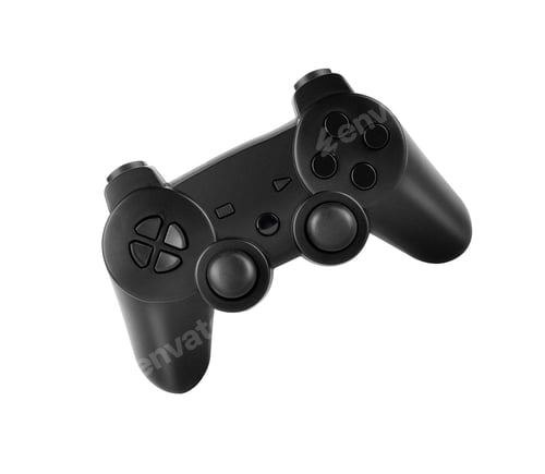 Preview: Translucent black joypad over white
