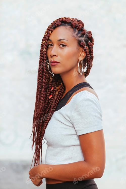 Preview: portrait of a young strong african american woman