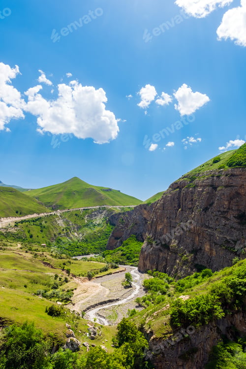 Preview: Fast mountain river in the valley