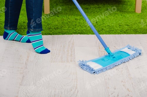 Preview: Washing mop wood floor