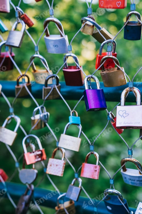 Preview: Love locks hanging on fence