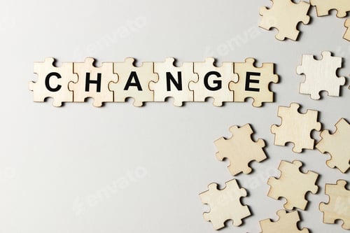 Preview: Puzzle pieces with word change