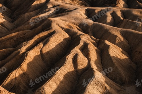 Preview: Sci-Fi Mars looking Rocky landscape background at Zabriskie Point, Death Valley NP, California