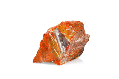 Preview: macro stone mineral petrified wood on a white background