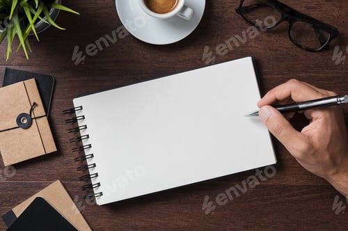 Preview: Hand writing on notepad