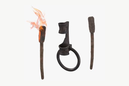 Preview: Medieval Torch Set with Wall Mount