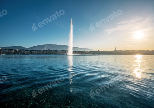 Preview: Lake Geneva and Jet D’eau Water Fountain - Geneva, Switzerland