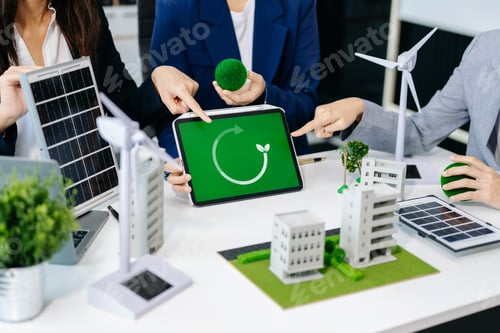 Preview: business Net zero and carbon neutral concept.NET ZERO icons and symbols save the eco world
