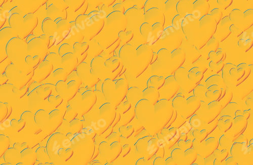 Preview: Illustration with heart shapes- a cool background