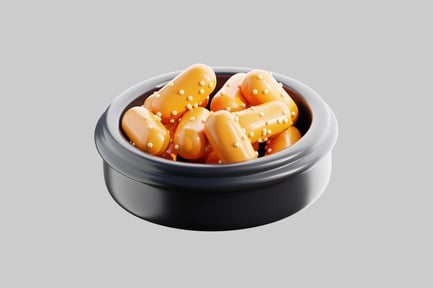 Bowl of tangy cheese snacks