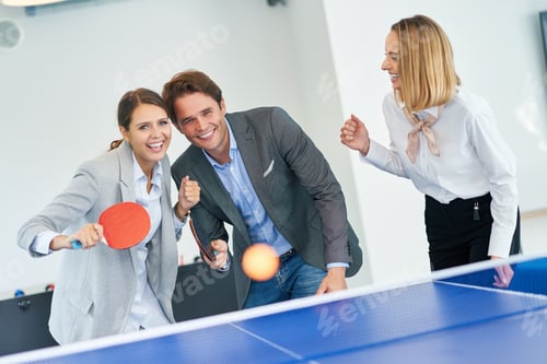 Preview: Business people relaxing in shared office space
