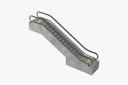 Preview: Automatic Escalator with Metal Finish