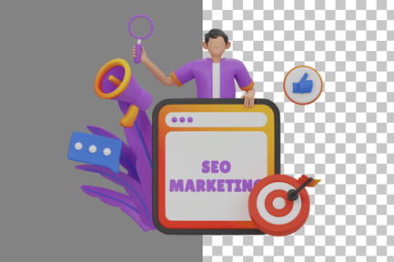 Preview: SEO Marketing 3D Illustration