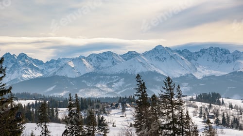 Preview: Panoramic winter landscape of High Tatra Mountains