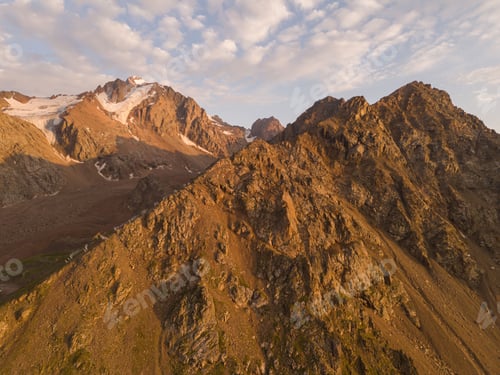 Preview: Scenic aerial view of Zailiisky Alatau mountains in Almaty, Kazakhstan