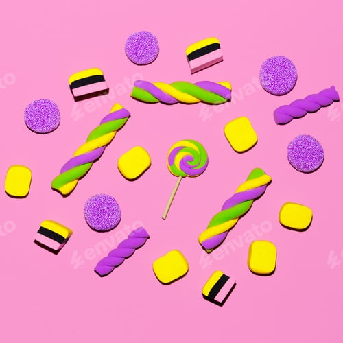 Preview: Marshmallow sweets Vanilla Fashion Candy Mood Flatlay Art