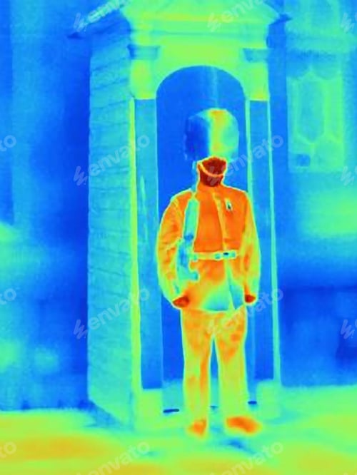 Preview: Thermal image of Tower of London guard