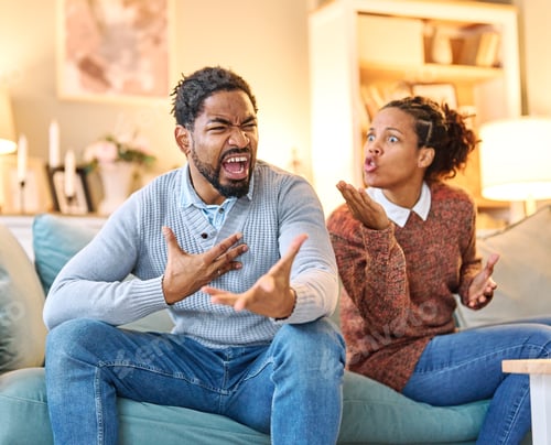 Preview: Arguing Couple in Home Living Room