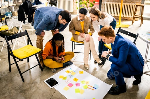Preview: Business team working in a start-up office