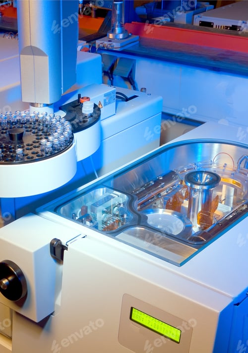Preview: High-tech laboratory equipment performing automated analysis