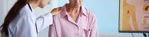 Preview: Middle Aged Woman Receiving Emotional Support during Cancer Consultation