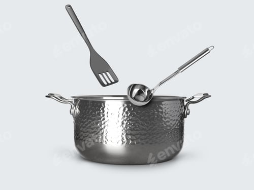 Preview: Cooking Pot with Spatula and Ladle