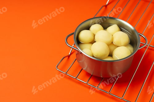 Preview: Concept of cooking with boiled young potatoes