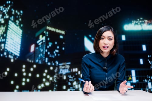Preview: Journalist addressing breaking news
