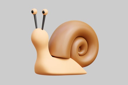 Preview: Cute Cartoon Snail With Big Eyes
