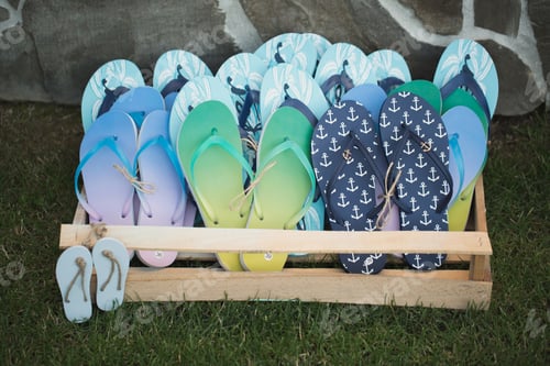 Preview: Wedding decor made of beach rubber slates