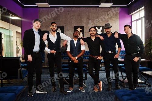 Preview: Multiethnic male bachelor mafia party