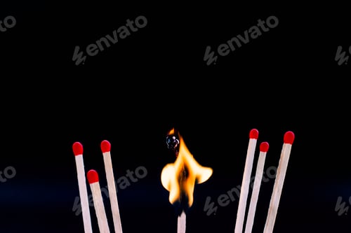 Preview: Matches with black background.