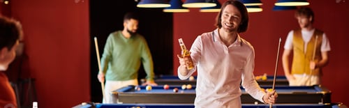 Preview: Friends Enjoying A Casual Billiards Game
