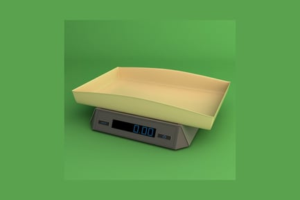 Vista previa: Báscula digital con bandeja vacía