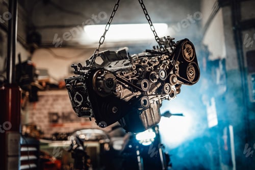 Preview: Chained motorcycle motor