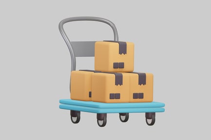 Preview: Hand truck with boxes